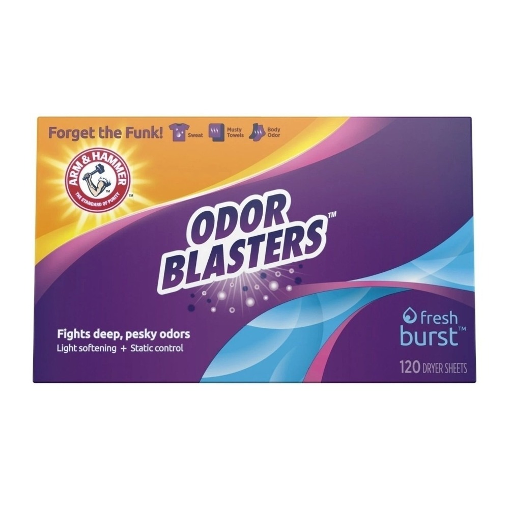 Arm & Hammer Odor Blaster‎ Dryer Sheets, Fresh Burst, 120 Count